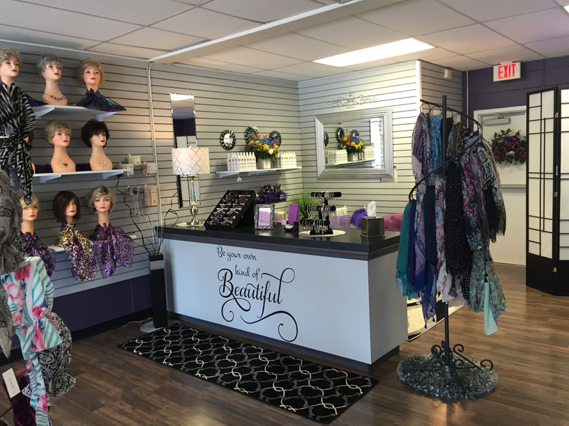 Inside Isabella's Boutique a Rhode Island wig store.